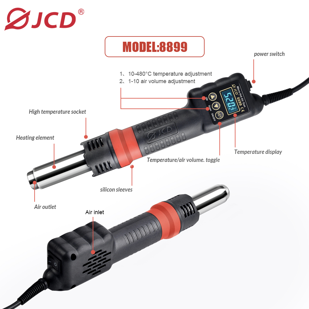 JCD 8899 2 in 1 Soldering Stat - 2 In 1 Soldering Rework Station 750W recension och pris
