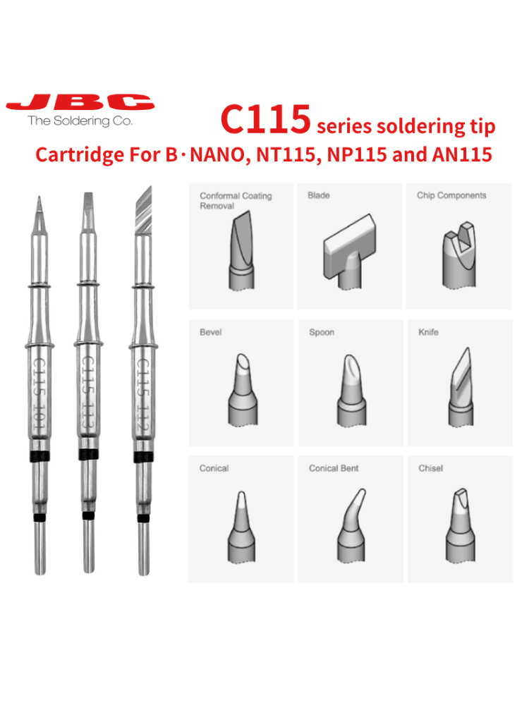Original JBC C115 Cartridges S - C115 Nano Soldering Iron Station recension och pris