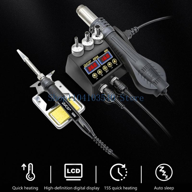 02DC Soldering Station 750W 2  - 2 In 1 Soldering Rework Station 750W recension och pris