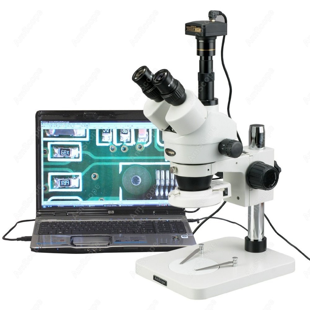 AmScope Trinocular Zoom Stereo - Trinocular Stereo Microscope 7X-45X recension och pris